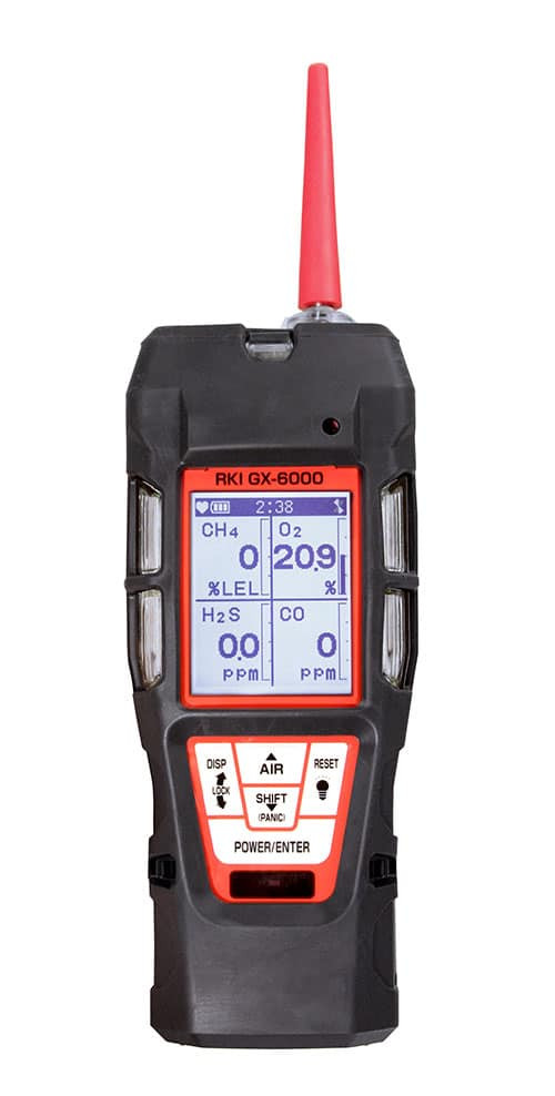 RKI GX-6100 Portable Gas Monitor, LEL, O2, H2S, CO, PID-VOC 10.6
