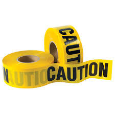 Barricade Tape, Caution Caution Caution, Yellow/Black, 3" x 1000 ft., 2.4 mil, Mfg# CT-2