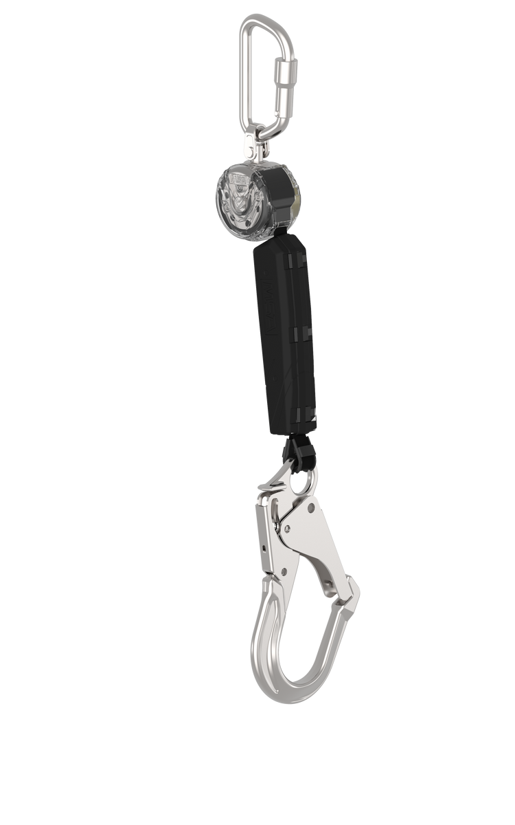MSA V-TEC VTOHW-011-DA-A Class 1 Non-Leading Edge Personal Fall Limiter,  6 ft. Single-Leg Leg, AL36CL Large Aluminum Snap-hook