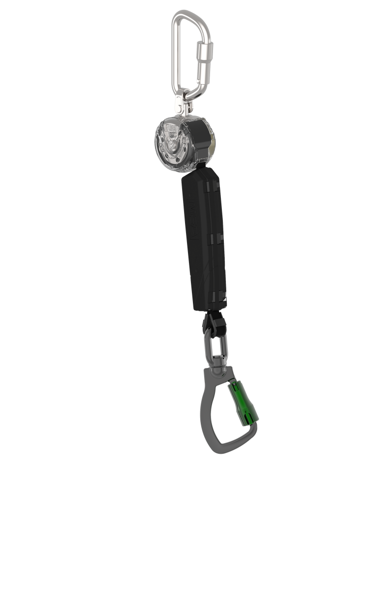 MSA V-TEC VTOHW-011-DC-A Class 1 Non-Leading Edge Personal Fall Limiter,  6 ft. Single-Leg Leg with Aluminum Triple Action Swivel Carabiner
