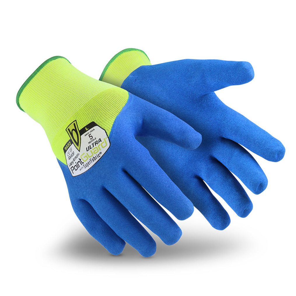 HexArmor 9032 PointGuard Ultra Needle-Resistant Gloves, ANSI Cut Level A9 and ANSI/ISEA Needlestick Level 6, Sold In Pairs