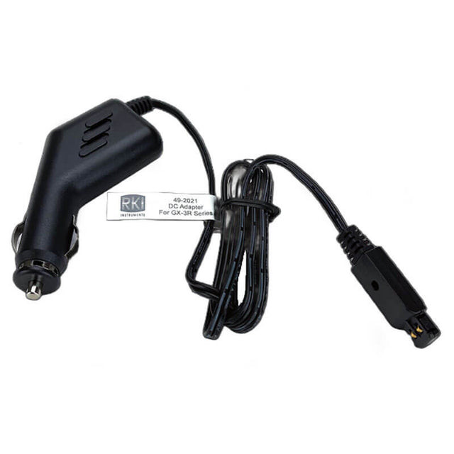RKI Instruments Automotive 12-24 VDC Charger with Vehicle Plug & 4 ft. Cable For GX-3R & GX-3R Pro Series, Mfg# 49-2021