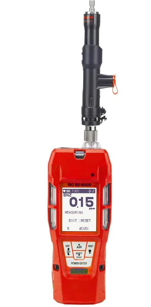 RKI GX-6000 Portable Gas Monitor, Benzene Specific PID Sensor, Li-Ion battery pack and 115 VAC charger