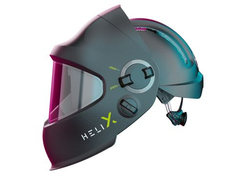 MSA Optrel Helix Quattro Welding Helmet with Safety Cap - Auto Change Welding Visor, MFG #10246339