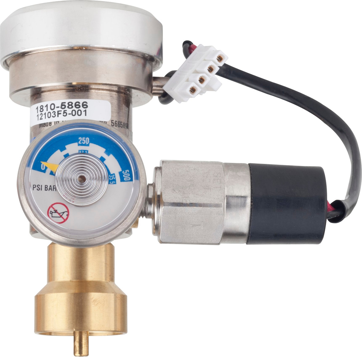 Demand Flow Regulator w/ iGas Pressure Switch for DSX Docking Stations, CGA-600 Female, 0-3 LPM, Mfg# 18105866