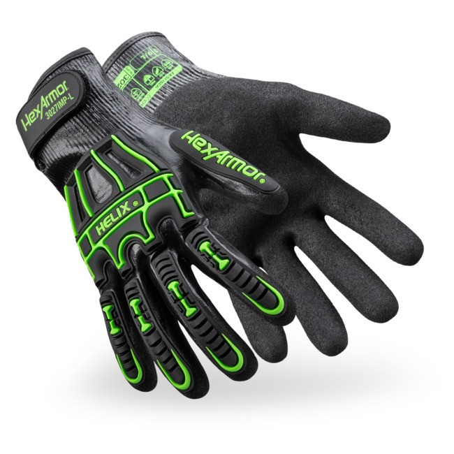 HexArmor Helix® 3027IMP Glove, IR-X Impact Exoskeleton, ANSI Cut Level A7, Touchscreen Capabilities, Sold per Pair