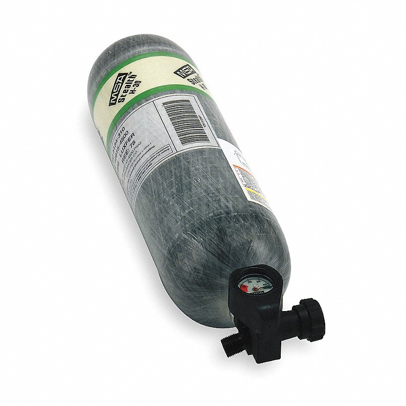 MSA 807586-SP Carbon Fiber 30 Minute SCBA Low Pressure Cylinder, 2216 PSIG, Hazmat