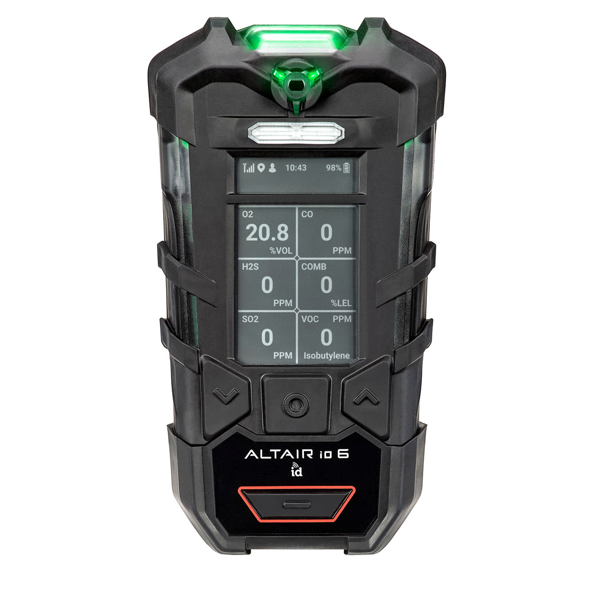 The MSA ALTAIR io™ 6 delivers advanced connected gas detection with a built-in sampling pump, LTE connectivity, GPS, MSA Grid integration, and rugged IP65 construction for industrial safety.