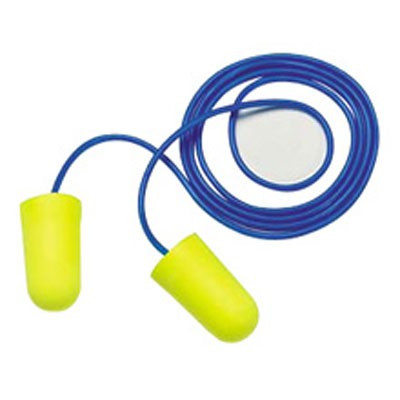 3M E.A.R. E-A-Rsoft® Corded Yellow Neon® Earplugs, 200 pr/box, 311-1250