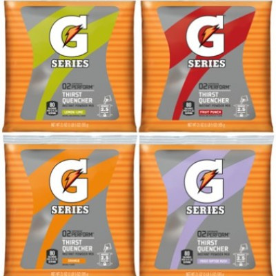 Gatorade® 03944  Variety Pack 2.5 Gallon Instant Powder Mix Energy Drink, 32 Packages Of 21 oz Mix Per Case