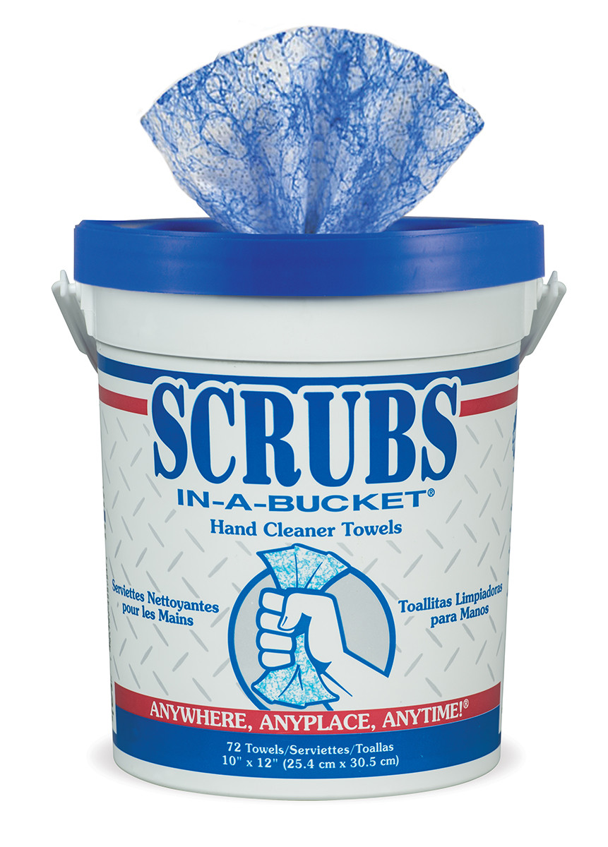 ITW Dymon 42272 Scrubs-In-A-Bucket Hand Cleaner Towels, Dispenser
