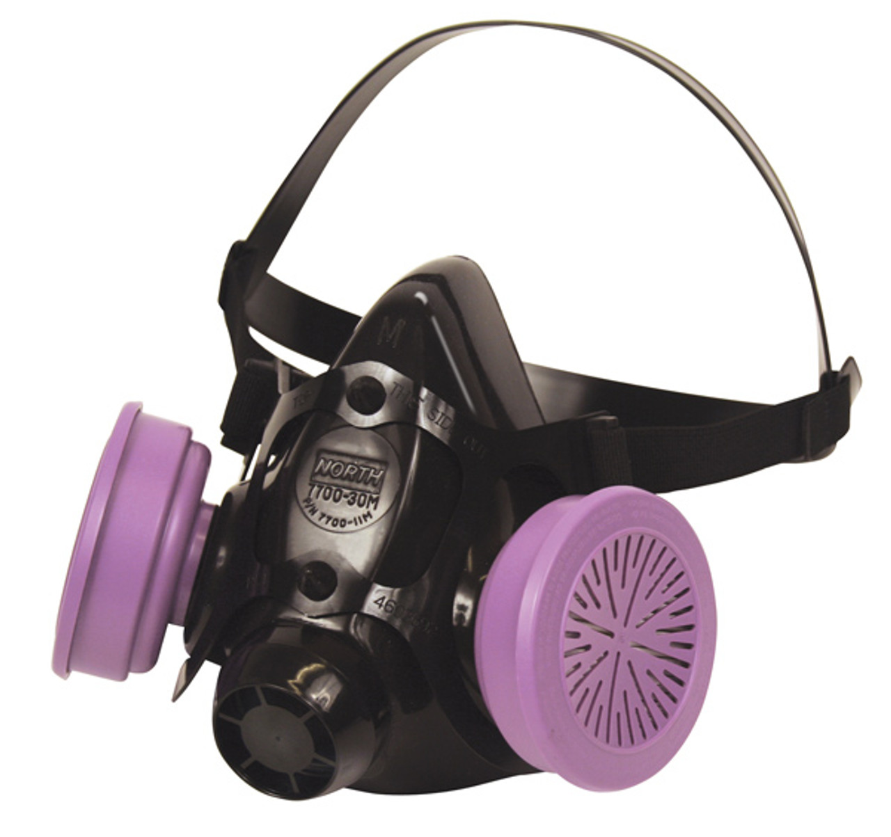 North by Honeywell 770030 Half Face Black Silicone Respirator With Dual North by Honeywell 770030 Half Face Black Silicone Respirator With Dual