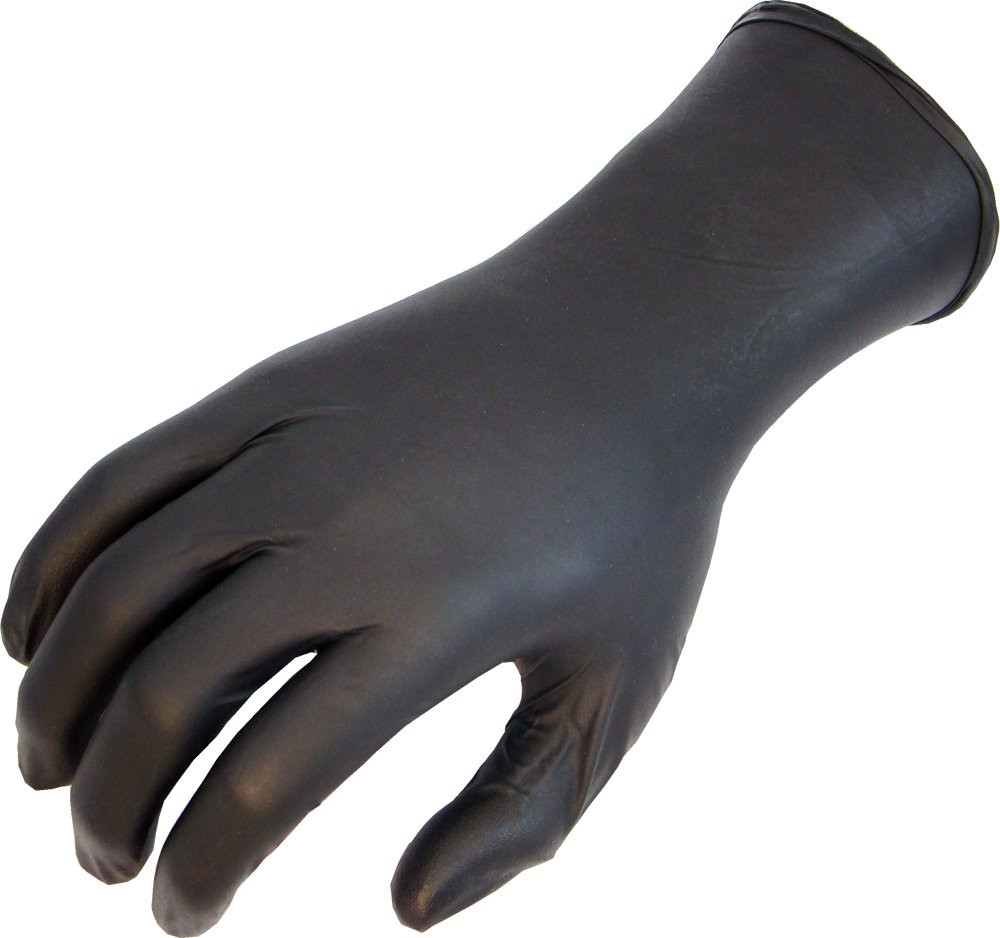 Showa Best NightHawk NDex 6 Mil Powder Free Black Nitrile Glove, 50
