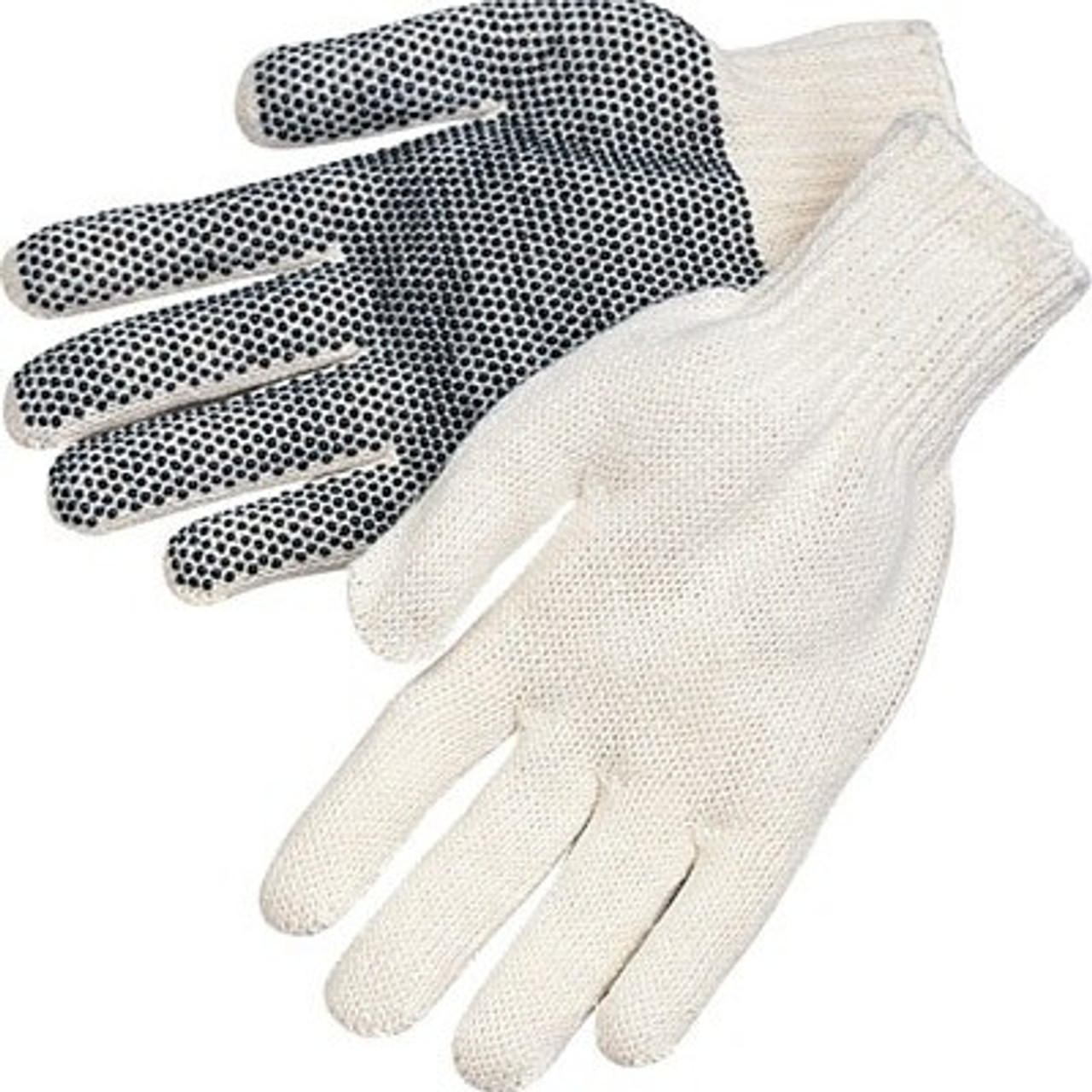 Durawear PVC Dot Coated String Knit Gloves, Single Sided Coating