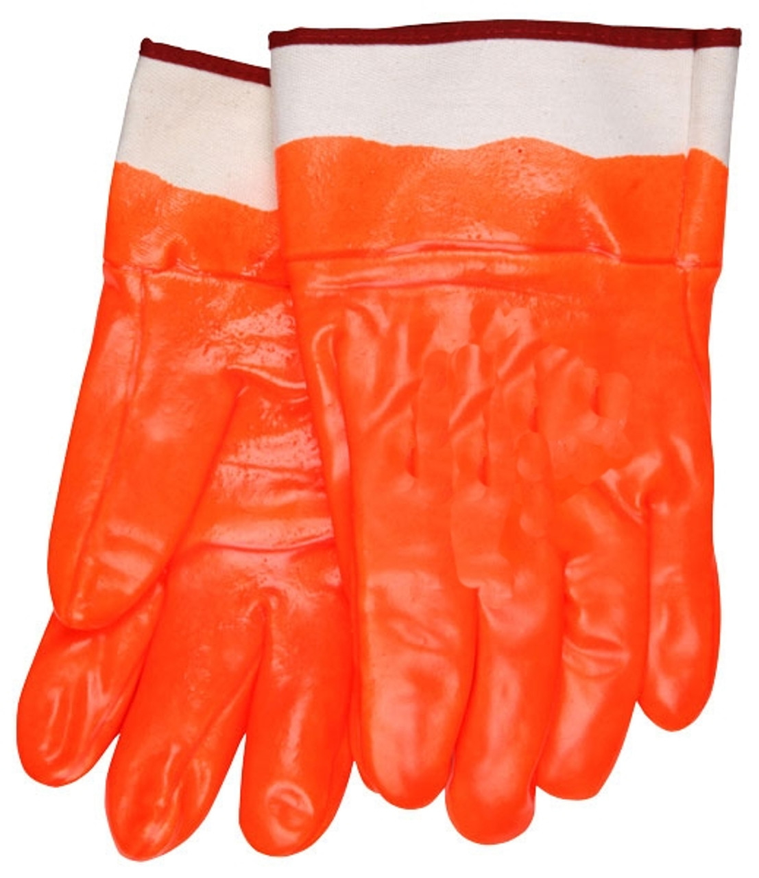 orange pvc gloves