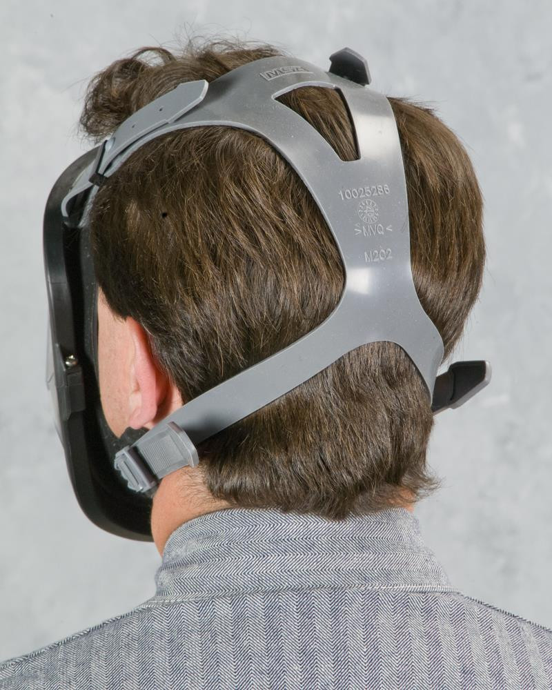 Maschera MSA Advantage 3100 Hycar Con Bardatura Europea – Taglia Media, Nero