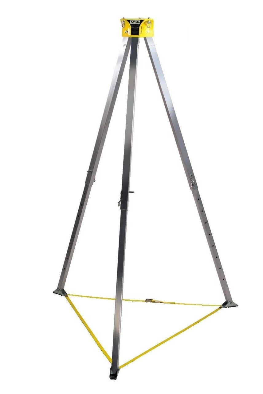 MSA Safety 10102002 Workman Aluminum Tripod, 8 ft Height