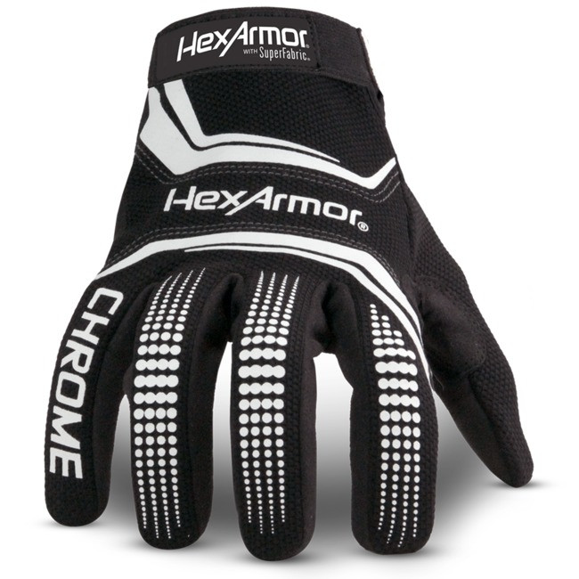 HexArmor 4032 Chrome Core Mechanics Glove, ANSI/ISEA Cut A8 SuperFabric