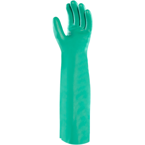 Ansell® Solvex® 37-185 Green Nitrile Chemical Gloves, 18