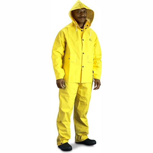 yellow rain suits