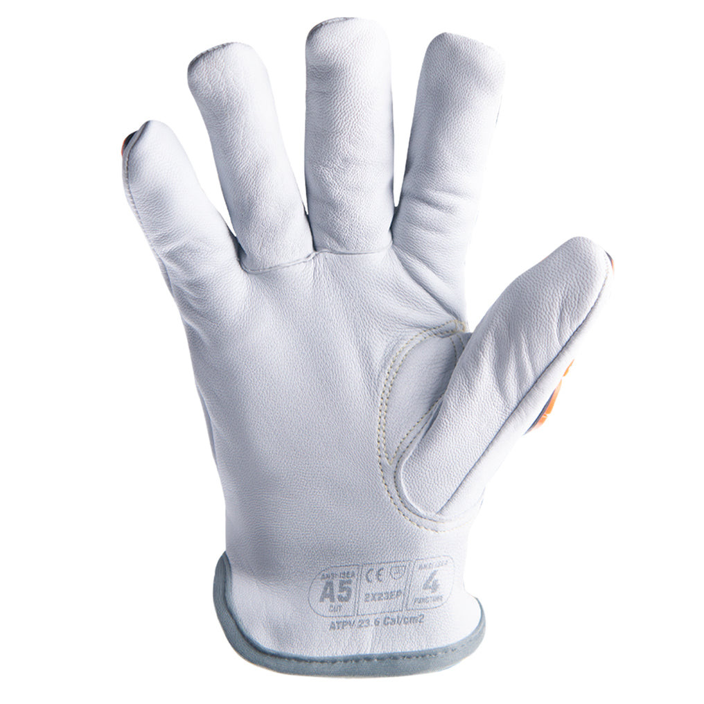 HexArmor Chrome SLT 4060 ‒ Leather Impact Glove, Cut Level A5