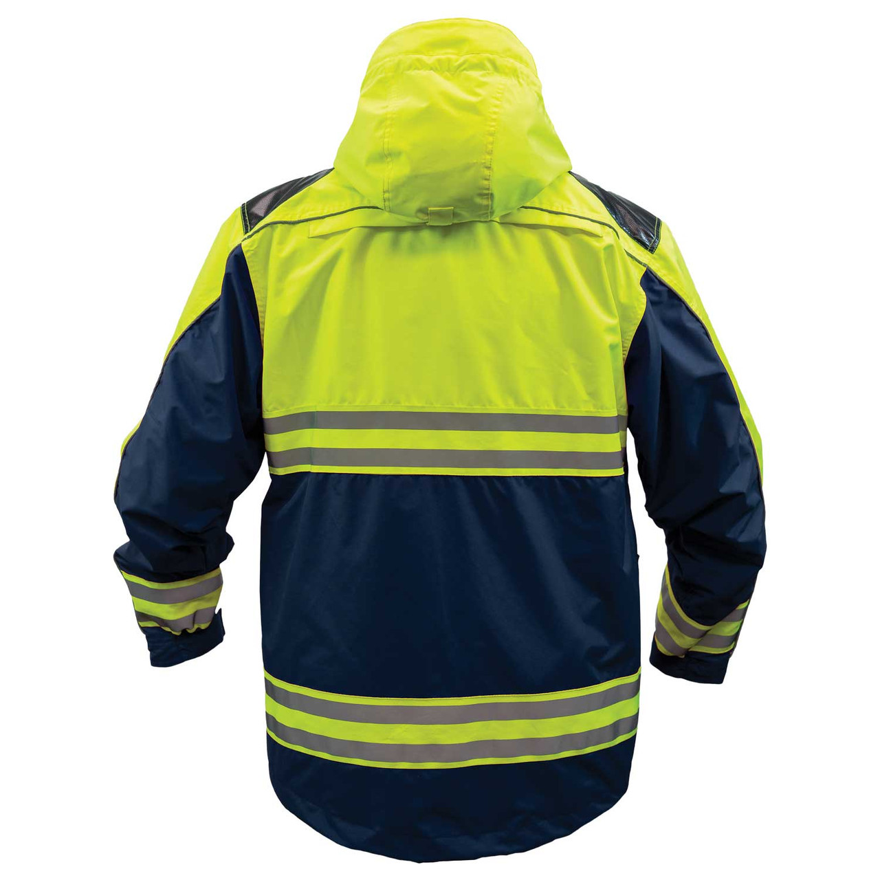 GAME 3555 Hi-Viz Class 2 Rescue Jacket with Detachable Hood, Navy
