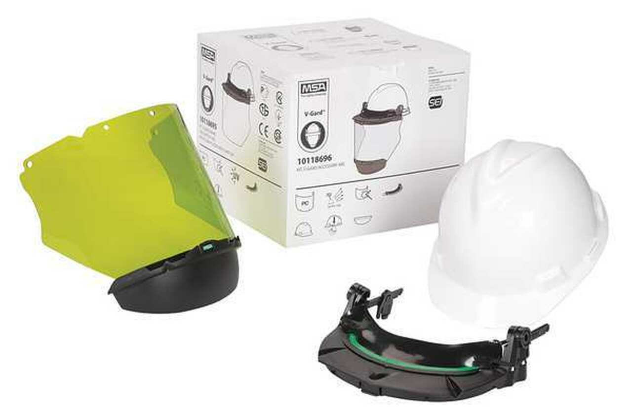 MSA 10118696 V-Gard Arc Flash Kit with White V-Gard Hard Hat