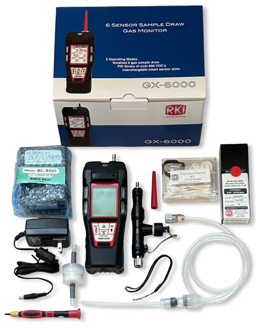 RKI GX-6100 Portable Gas Monitor, Benzene Specific 0-50 ppm PID