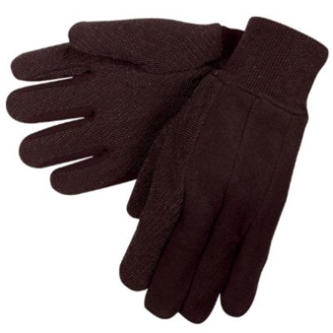 True Grip Gloves, Brown Jersey, with Mini-Dots, Large