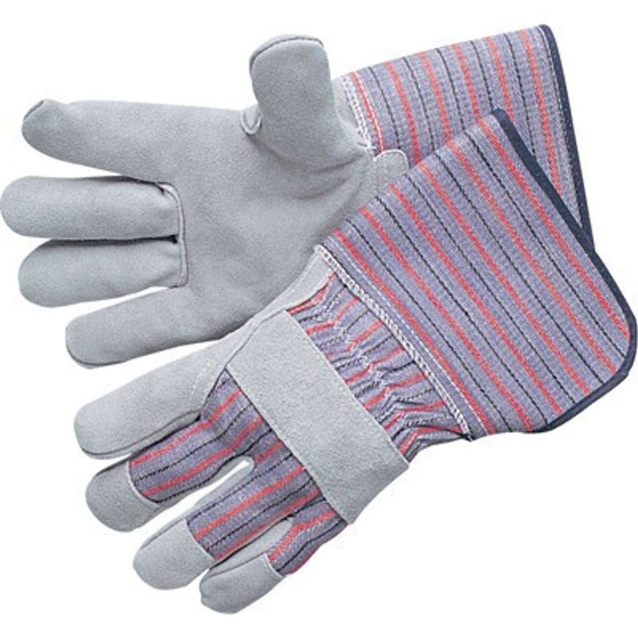 Durawear Leather Work Gloves, White Safety Cuff and Canvas Back | Mfg#  10-5050W