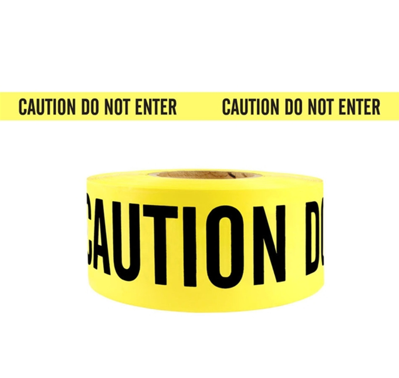 Yellow CAUTION Tape With Bold Black Letters 2.4 Mils Case of 10 730361483814 