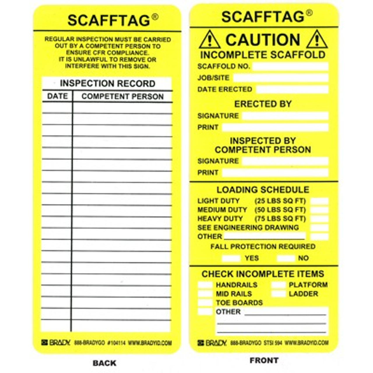 Ready Flow Yellow Paper Shelf Tag Inserts 1 3/4L x 1 1/4H