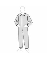 PermaGard 18125 Coveralls, White, Zipper Front with Elastic Wrists & Ankles, 25 ea/case