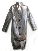 Chicago Protective Apparel 603-AKV Aluminized Coat, 19 oz Para-Aramid Blend Fabric, 50" Length
