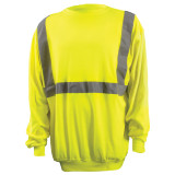OccuNomix Lightweight Crewneck Sweatshirt, Hi-Visibility Yellow, Mfg# LUX-SWTL