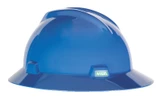 MSA V-Gard Slotted Full Brim Hard Hard with Staz-On Suspension