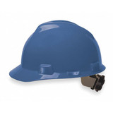 MSA V-Gard® Hard Hat, Polyethylene, Standard Size, Slotted with Fas Trac® III Ratchet Suspension
