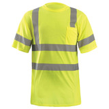 OccuNomix Hi-Vis Yellow Class 3 T-Shirt, Moisture Wicking, SKU# LUX-SSETP3