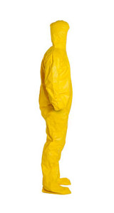Dupont Tychem® 2000 QC122SYL Coveralls, Hood, Elastic Wrists, Attached Socks, Serged Seams, Sold Per Case (12 each)