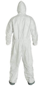 Dupont Tyvek 400 Coveralls, TY122SWH, w/Respirator Fit Hood, Elastic Wrists and Boots, 25 ea/case