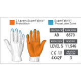 HexArmor HexBlue PointGuard Ultra 4041 Needle Resistant Law Enforcement Glove, ANSI/ISEA A9 Cut Level & Needle-stick Level 5 