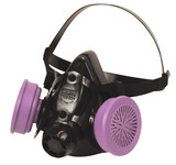 North by Honeywell 770030 Half Face Silicone Respirator With Dual Cartridge Connectors