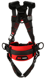 3M Protecta Comfort Construction Style Positioning Harness, Shoulder Padding, Back and Side D-Rings, Hip Pad and Belt, 1 Each/Case