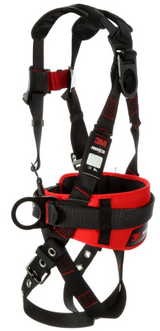 3M Protecta Comfort Construction Style Positioning Harness, Shoulder Padding, Back and Side D-Rings, Hip Pad and Belt, 1 Each/Case