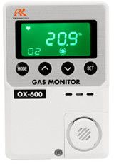 RKI OX-600 O2 Oxygen Gas Monitor, 0-25% Range, Battery Operated 2 AA Batteries | Mfg# 72-1004