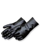 Durawear 12" Length Black PVC Gloves, Smooth Finish, Single Dipped, Interlock Lined, 12 pair/pkg, Mfg# 2233