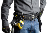Hammer holster, 5 lb. (2.3 kg) capacity, shown on worker's waist.