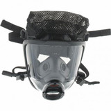 MSA Advantage 4100 Full Face Respirator, Single Port, Hycar, with Polyester Net Head Harness