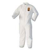 Kimberly Clark Kleenguard A40 Coveralls, Open Wrists & Ankles, White, Zipper Front, Microporous Film Laminate, Liquid & Particle Protection, 25 each/case