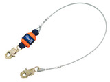 DBI Sala EZ-STOP Leading Edge Cable Shock Absorbing Lanyard, Mfg# 1246066, 6 ft. (1.8m) Cable Single-Leg With Snap Hooks At Each End